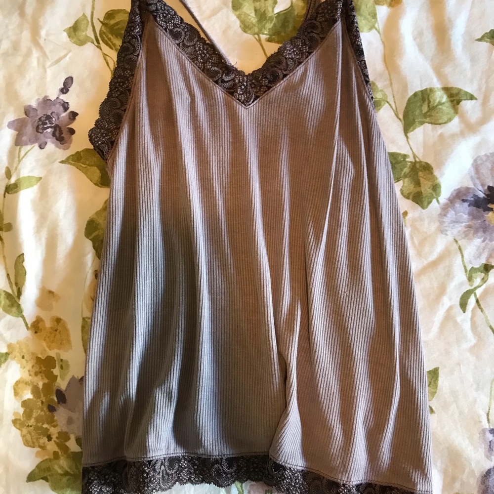 Strapped lace Tank